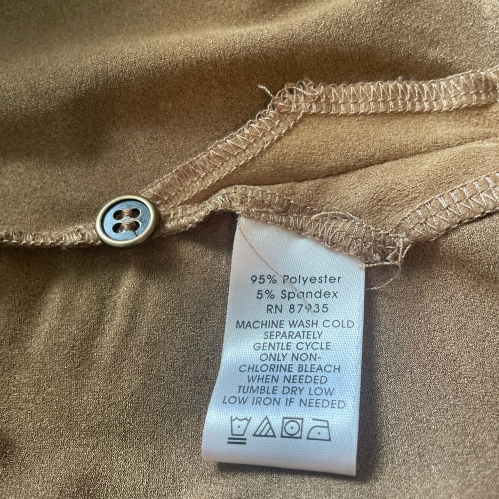 SIMONTONSays Faux suede tunic with ruffle front M - Picture 4 of 5